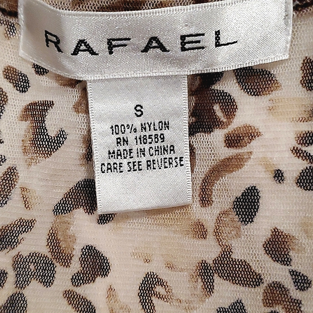 Rafael leopard semi sheer long sleeves blouse.